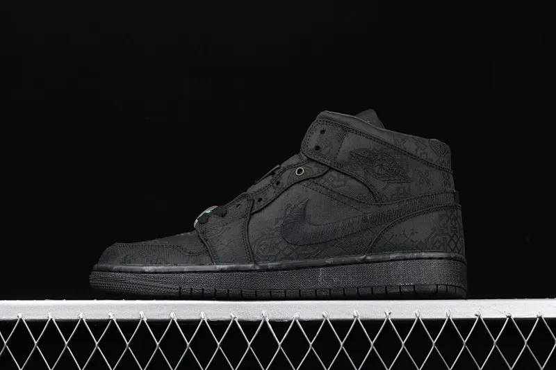All categories Air Jordan Jordan series basketball shoes Air Jordan 1 Mid CLOT x Air Jordan 1 Mid "Fearless" AJ1 Joe 1 mid-top black silk CU2804-300